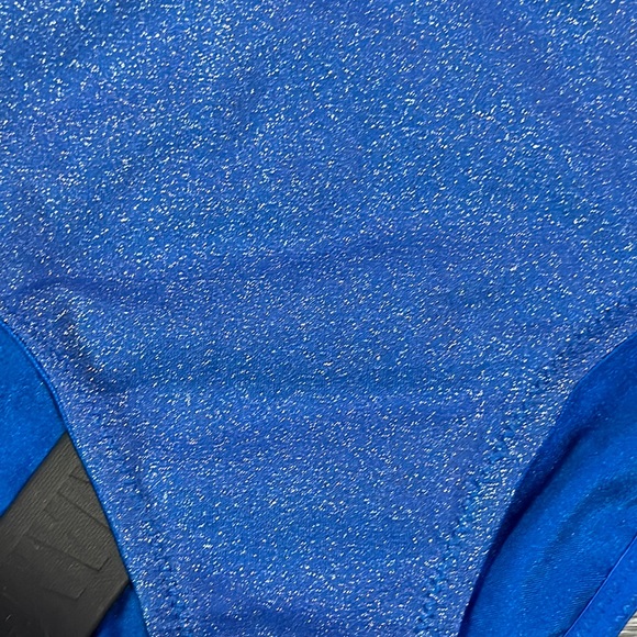 Blue sparkle swimsuit set with bag. - Picture 6 of 13